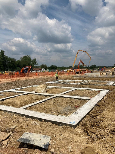 An image showing construction at Freeks Farm